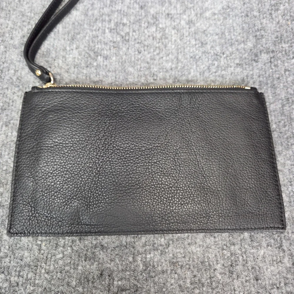 Michael Kors Fulton Travel Wristlet Black‎ Pebbled Leather Pouch Makeup Bag MK
